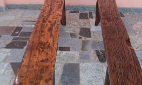 banco de dormentes rustico 