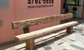  banco de dormente rustico 